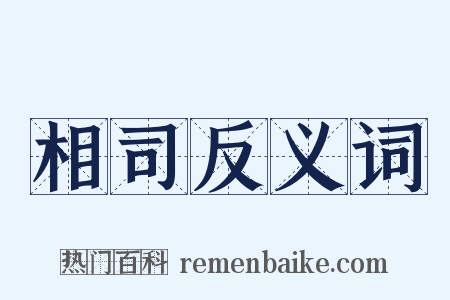 相司反义词是什么意思的图片